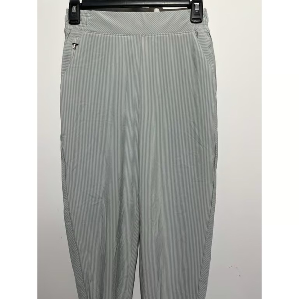 Light Gray Pinstripe Women's Pull-On Pants